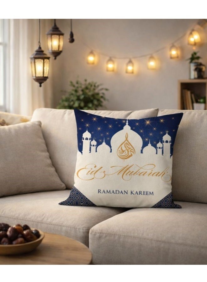 snooze Ramadan cushion cover gold stars 45*45 cm, pack of one - Image 1